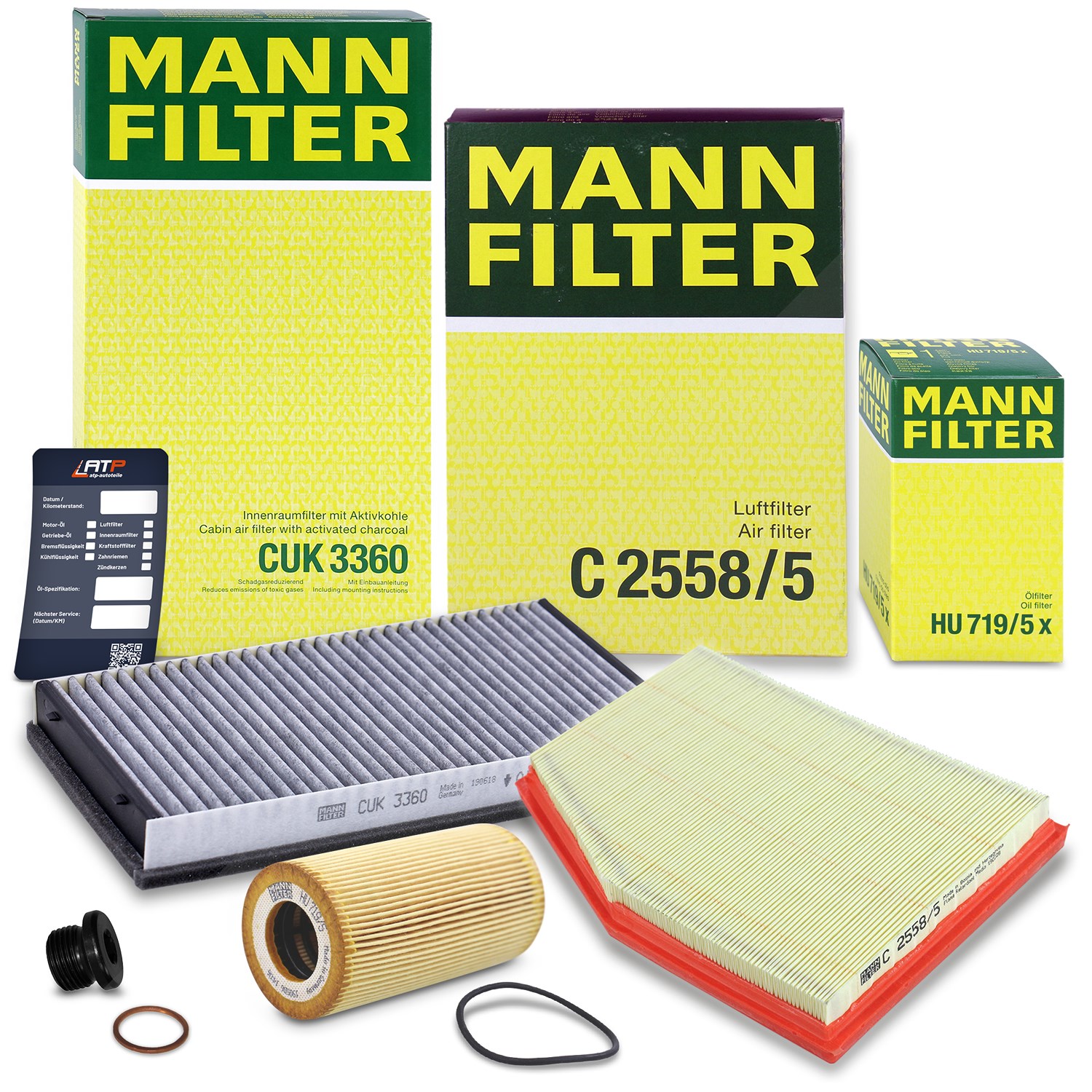 Mann-filter Inspektionspaket Filtersatz SET A [Hersteller-Nr. 10492210] für Porsche