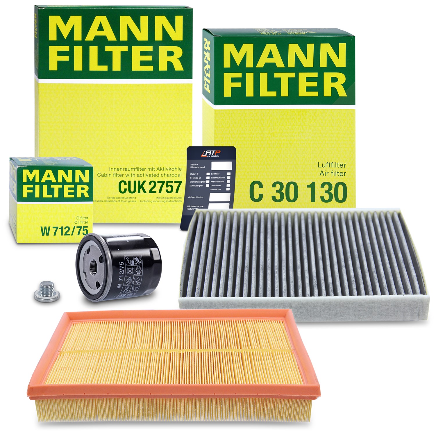 Mann-filter Inspektionspaket Filtersatz SET A [Hersteller-Nr. 10492532] für Opel