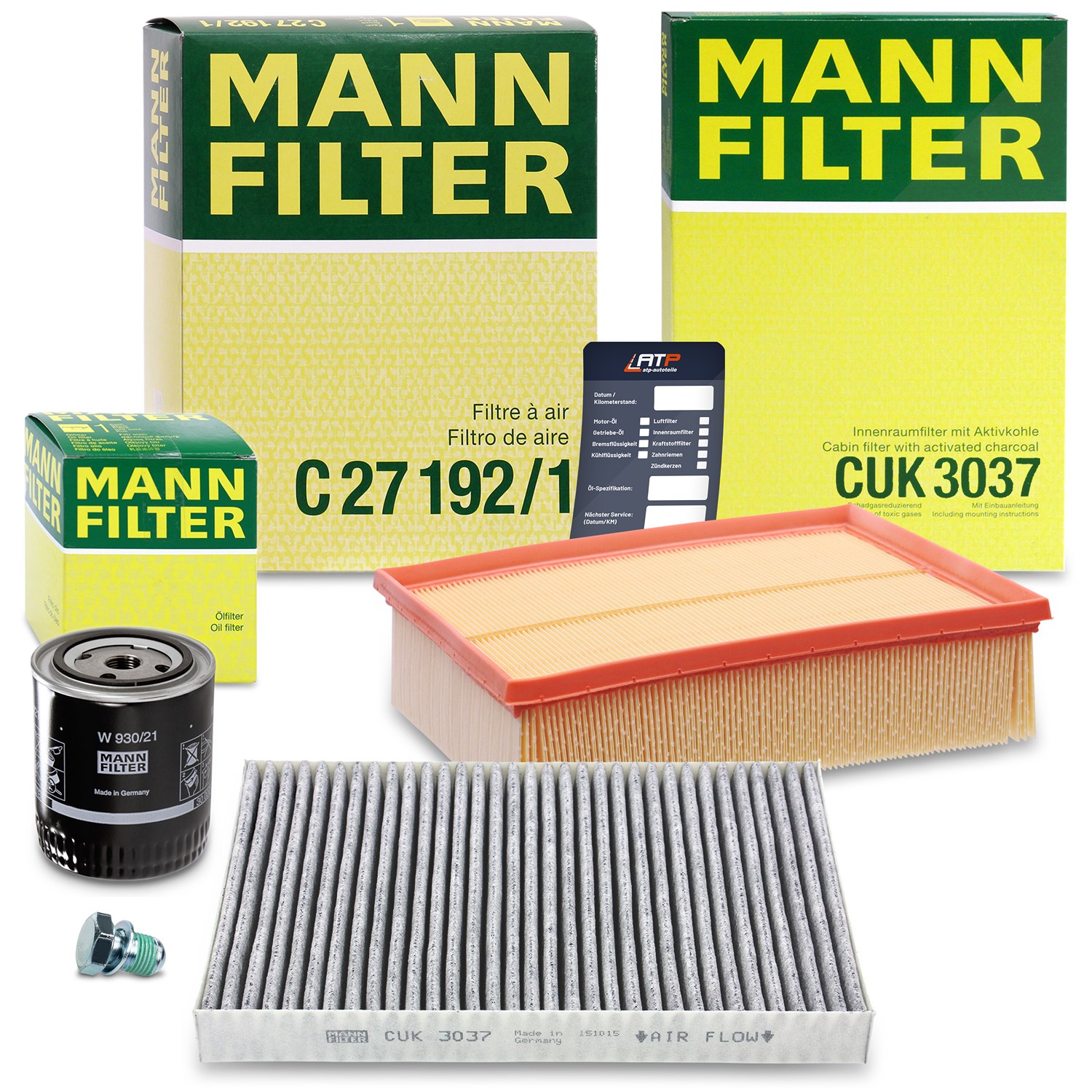 Mann-filter Inspektionspaket Set A [Hersteller-Nr. 40280242] für Audi