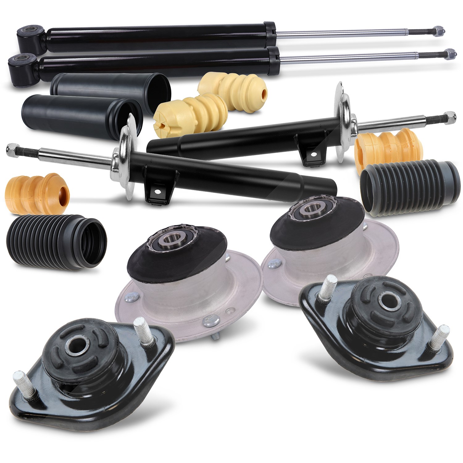 Bestprice 4x Stoßdämpfer mit Domlager und Staubschutz [Hersteller-Nr. 31407113] für BMW