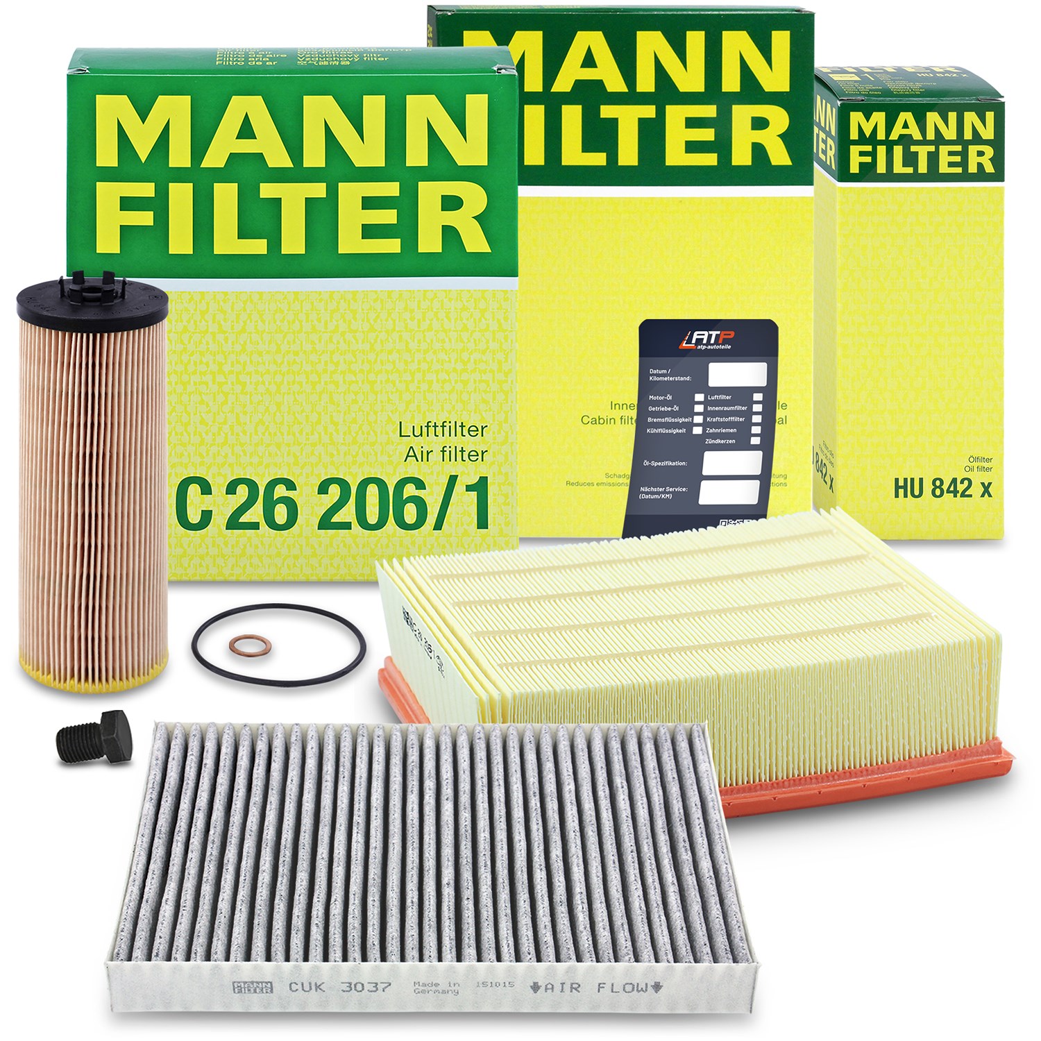 Mann-filter Inspektionspaket Filtersatz SET A [Hersteller-Nr. 10492692] für Audi