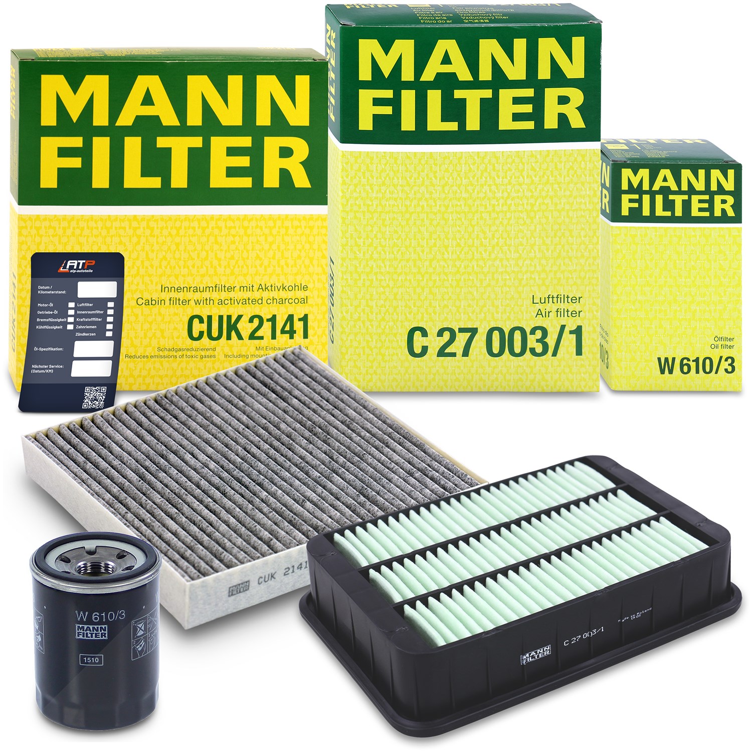 Mann-filter Inspektionspaket Filtersatz SET A [Hersteller-Nr. 10492710] für Citroën, Mitsubishi, Peugeot