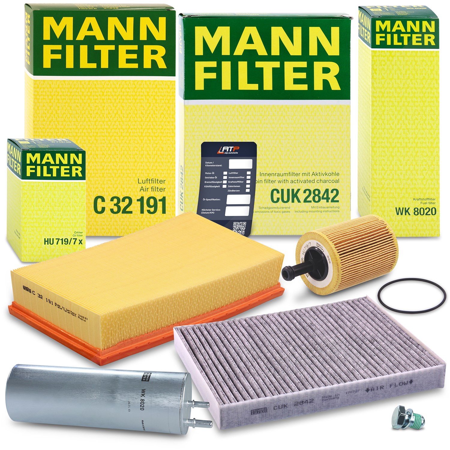 Mann-filter Inspektionspaket Filtersatz SET B [Hersteller-Nr. 10492776] für VW