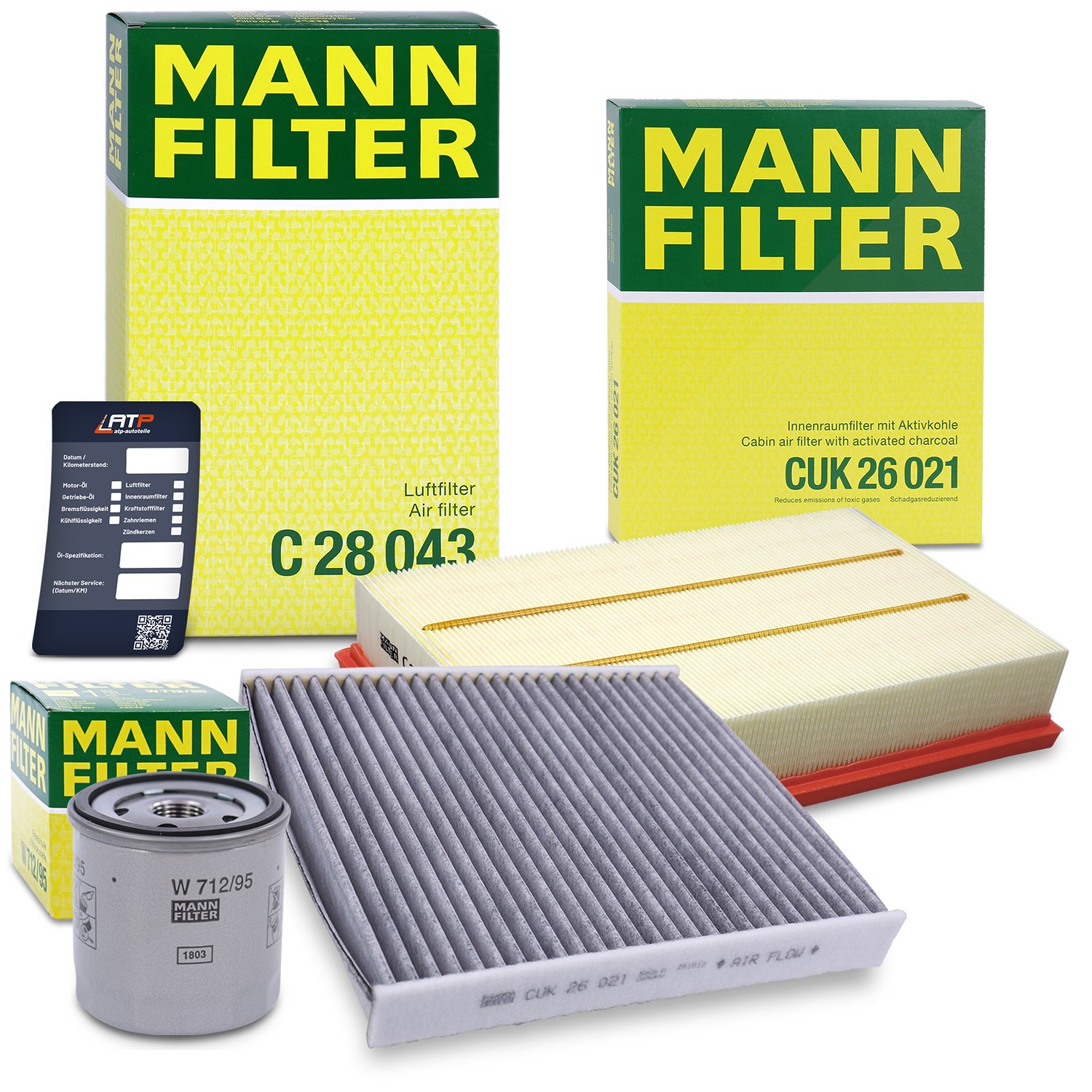 Mann-filter Inspektionspaket Filtersatz SET A [Hersteller-Nr. 40369787] für Skoda, Audi, VW, Seat