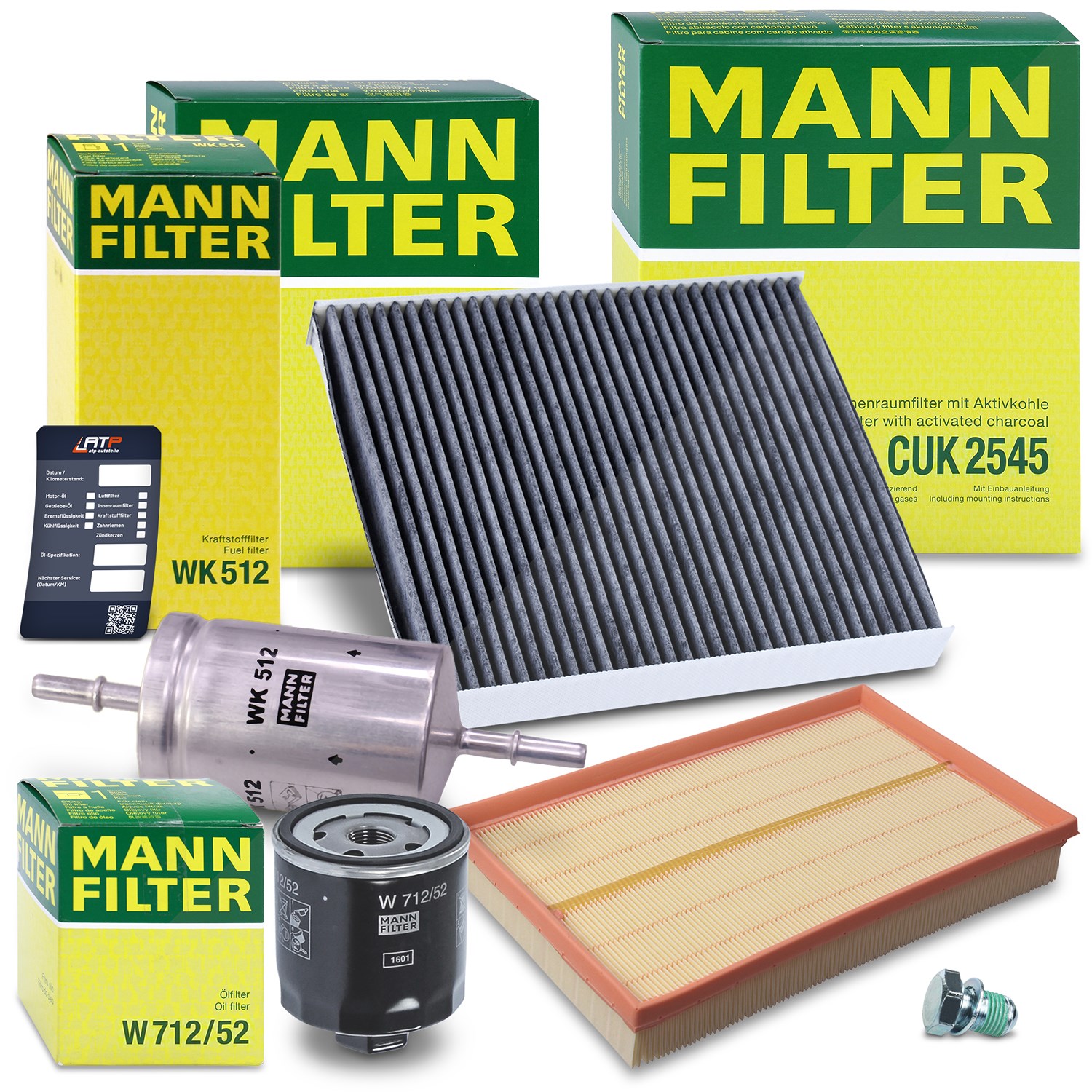 Mann-filter Inspektionspaket Filtersatz SET B [Hersteller-Nr. 10492463] für Seat, Skoda, VW