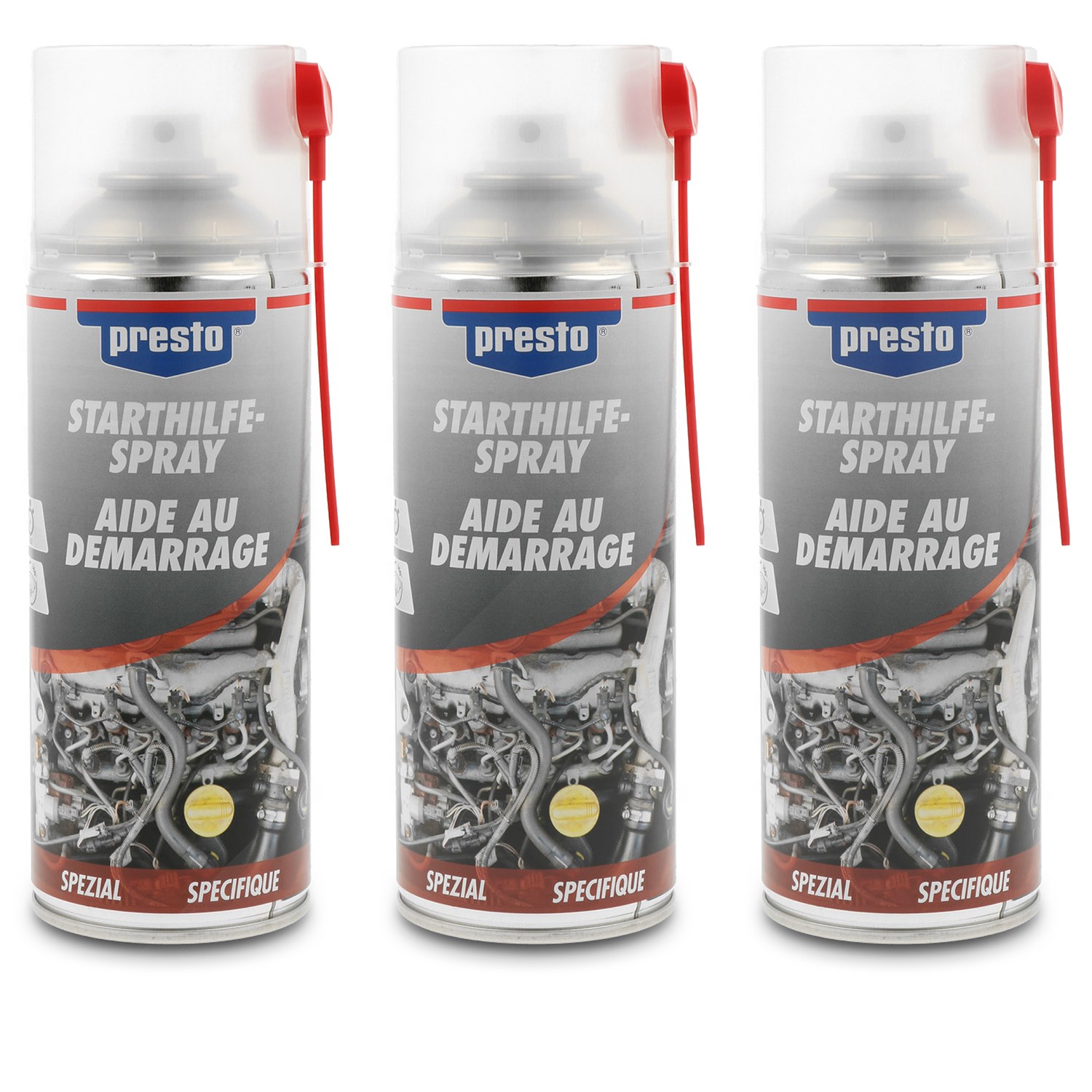 Presto 3x 400ml Starthilfe-Spray [Hersteller-Nr. 306413]