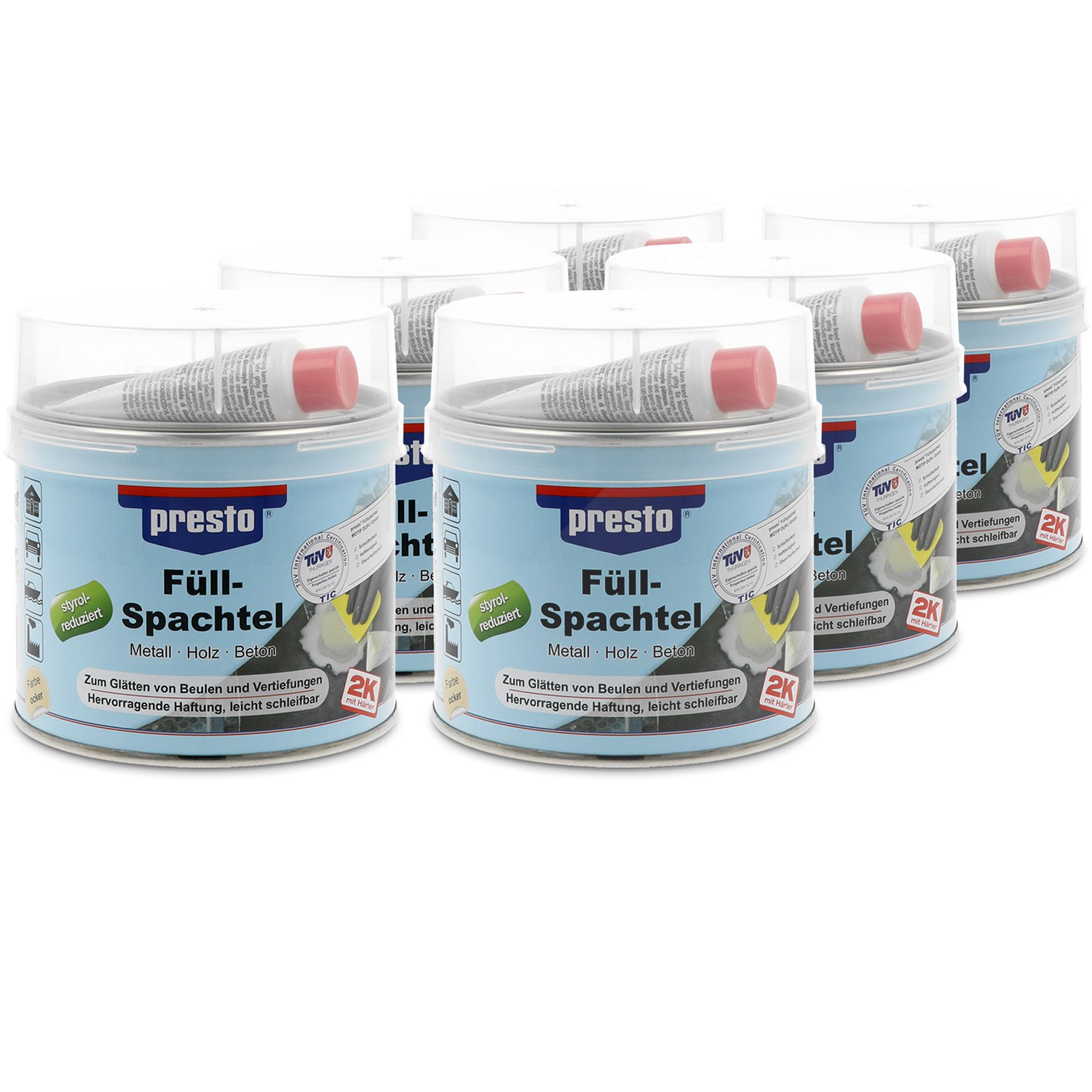 Presto 6x 1kg Füllspachtel [Hersteller-Nr. 600115]