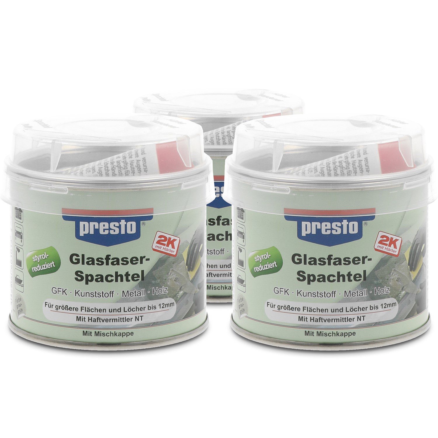 Presto 3x 250gr Glasfaserspachtel [Hersteller-Nr. 601013]