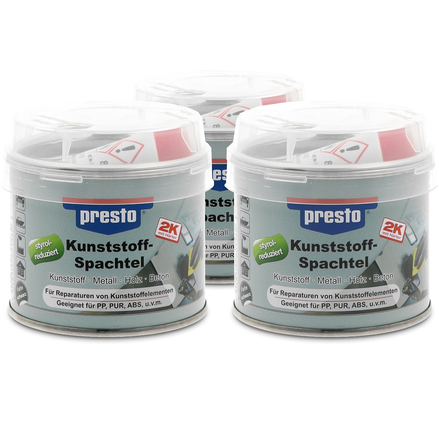 Presto 3x 250g Kunststoffspachtel [Hersteller-Nr. 601460]
