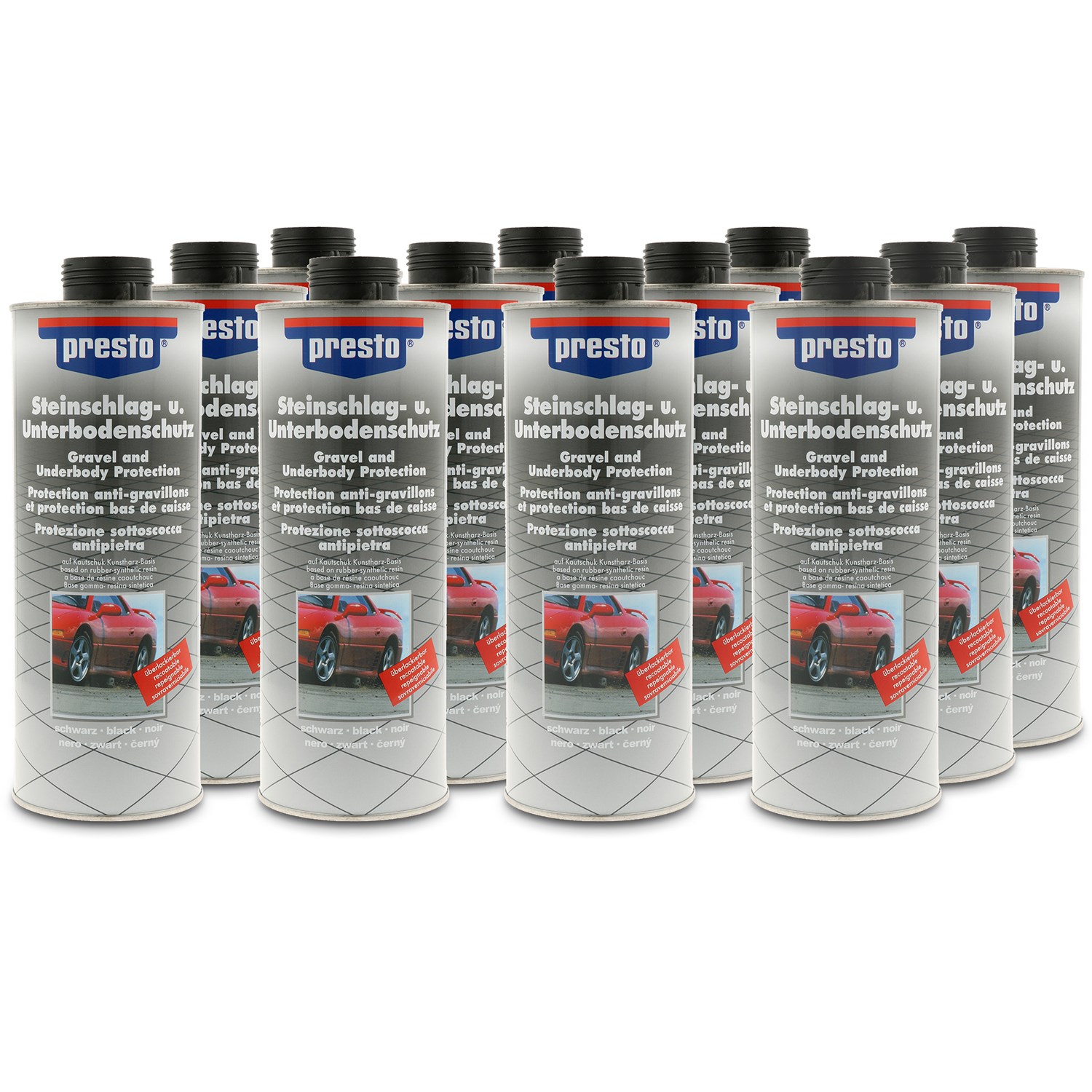 Presto 12x 1 L Steinschlag-Unterbodenschutz schwarz [Hersteller-Nr. 603215]