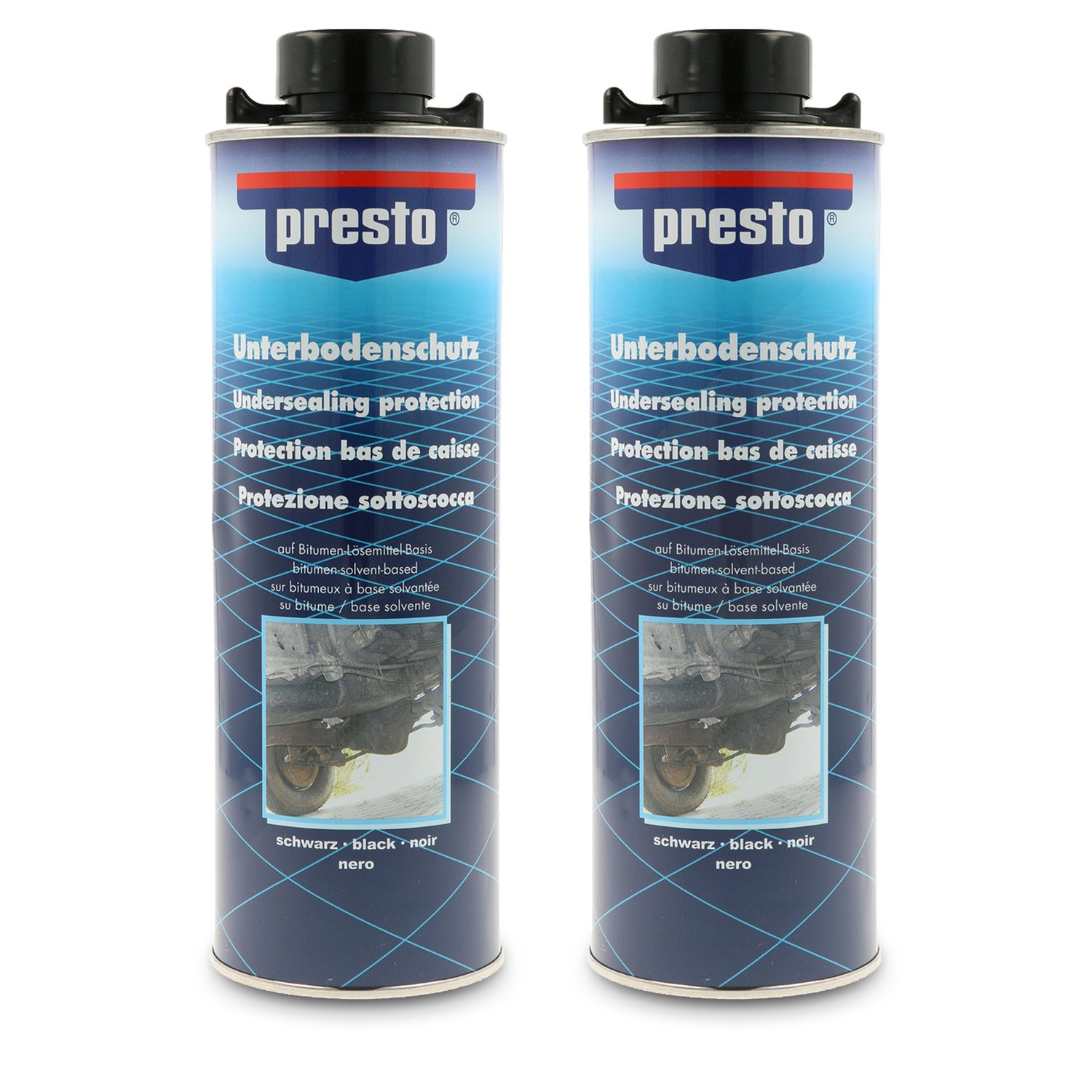 Presto 2x 1 L Unterbodenschutz Bitumen schwarz [Hersteller-Nr. 603239]