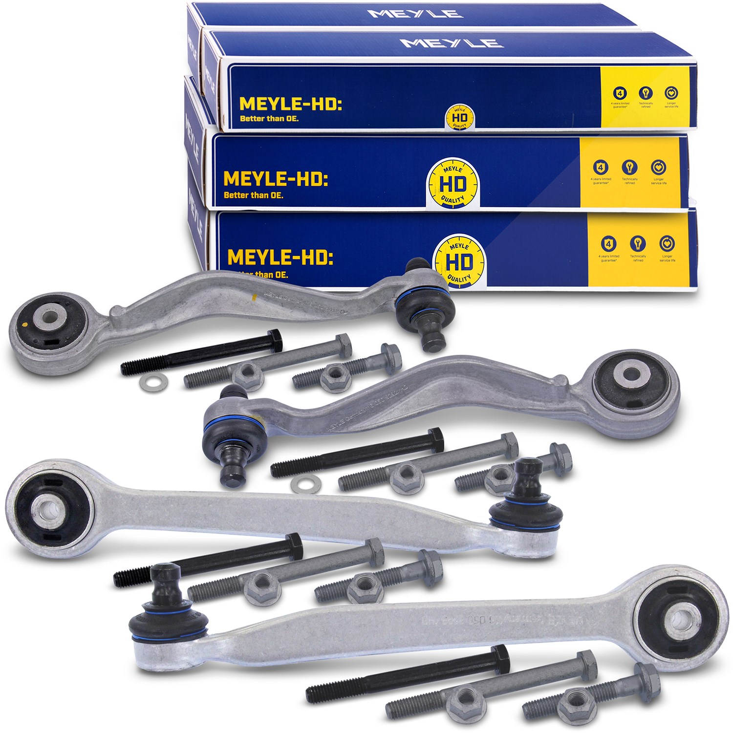 Meyle 4x Querlenker Vorderachse oben [Hersteller-Nr. 31185625] für Audi, Seat, VW, Skoda
