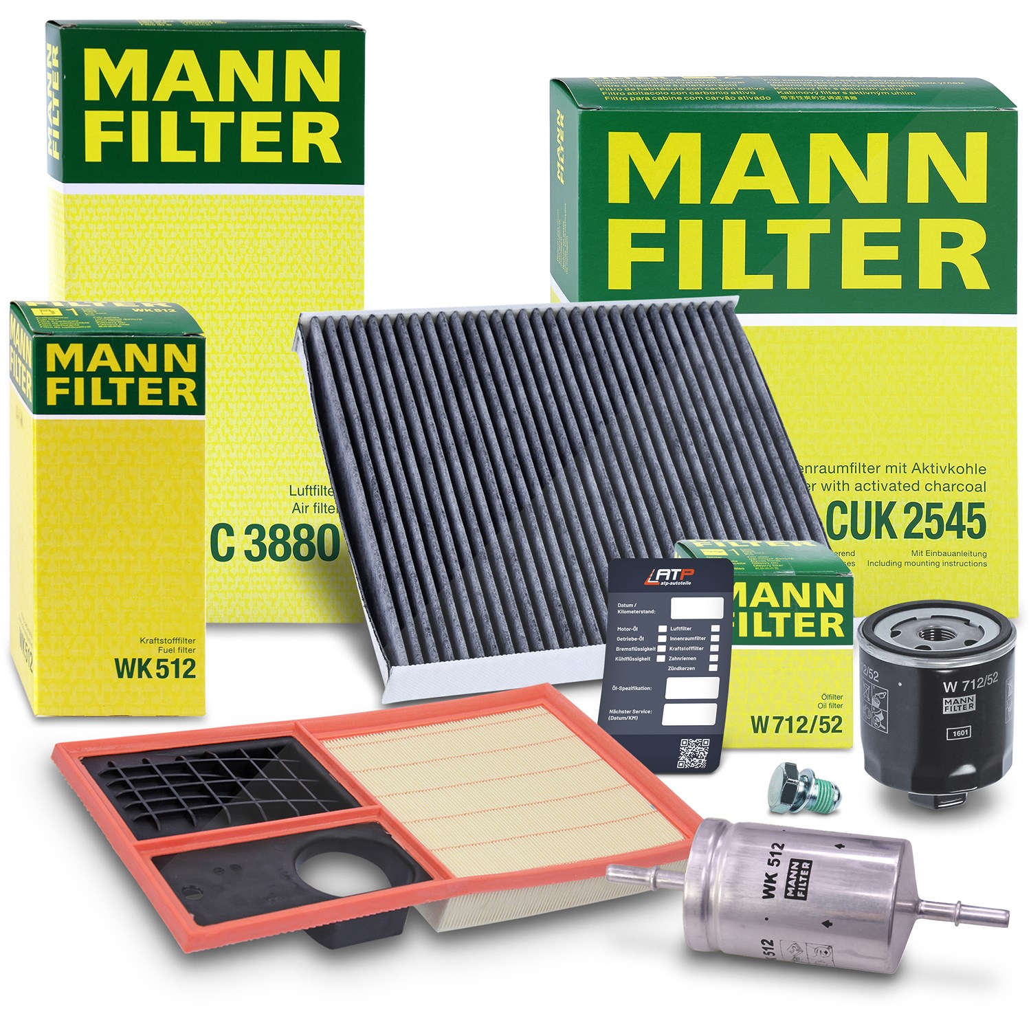 Mann-filter Inspektionspaket Filtersatz SET B [Hersteller-Nr. 10492508] für Seat, Skoda, VW