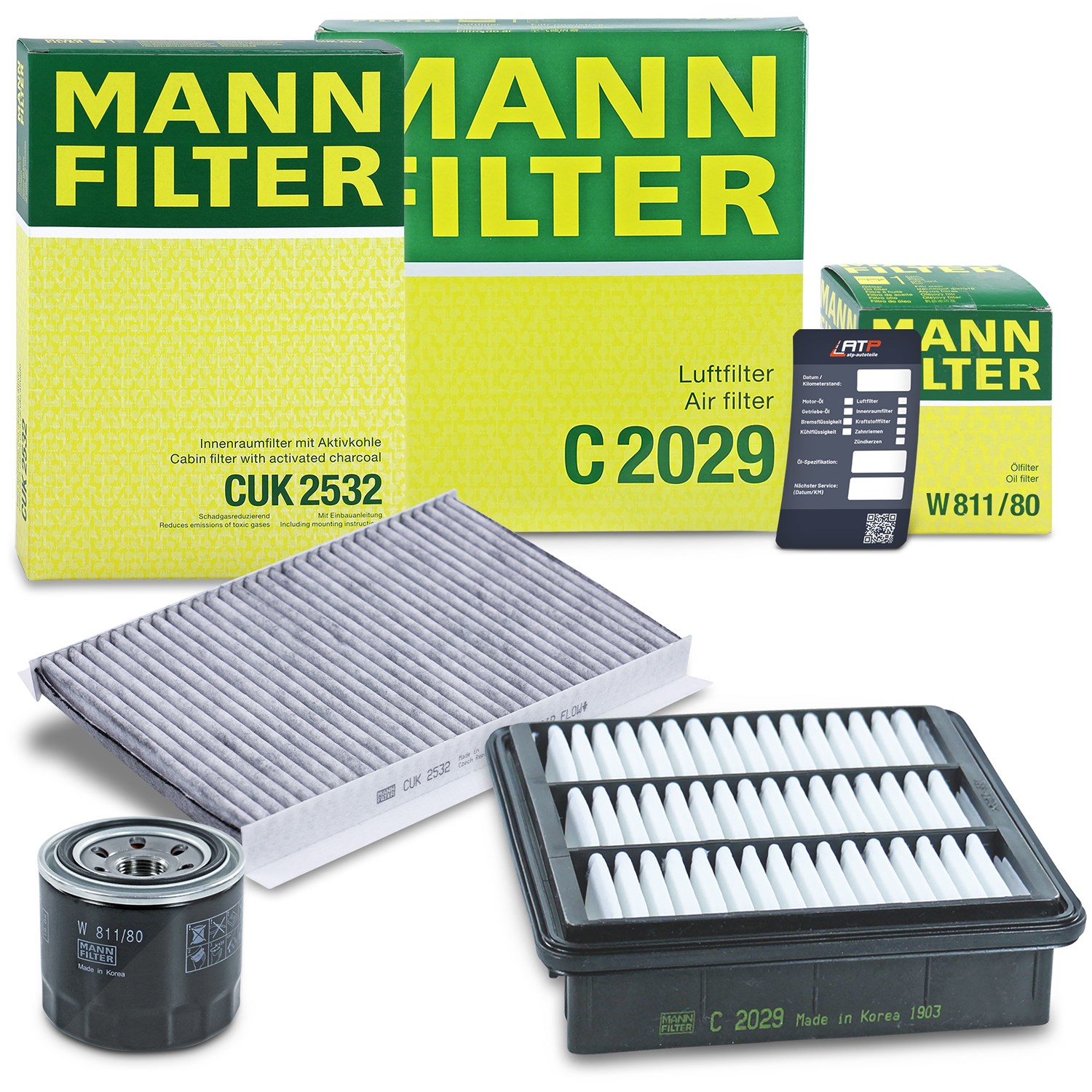 Mann-filter Inspektionspaket Filtersatz SET A [Hersteller-Nr. 10492758] für Hyundai, Kia