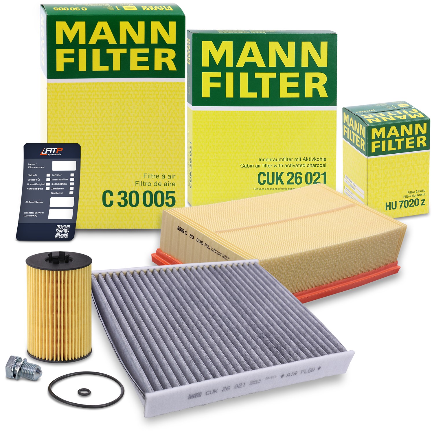 Mann-filter Inspektionspaket Filtersatz SET A [Hersteller-Nr. 40369807] für Seat, VW, Skoda