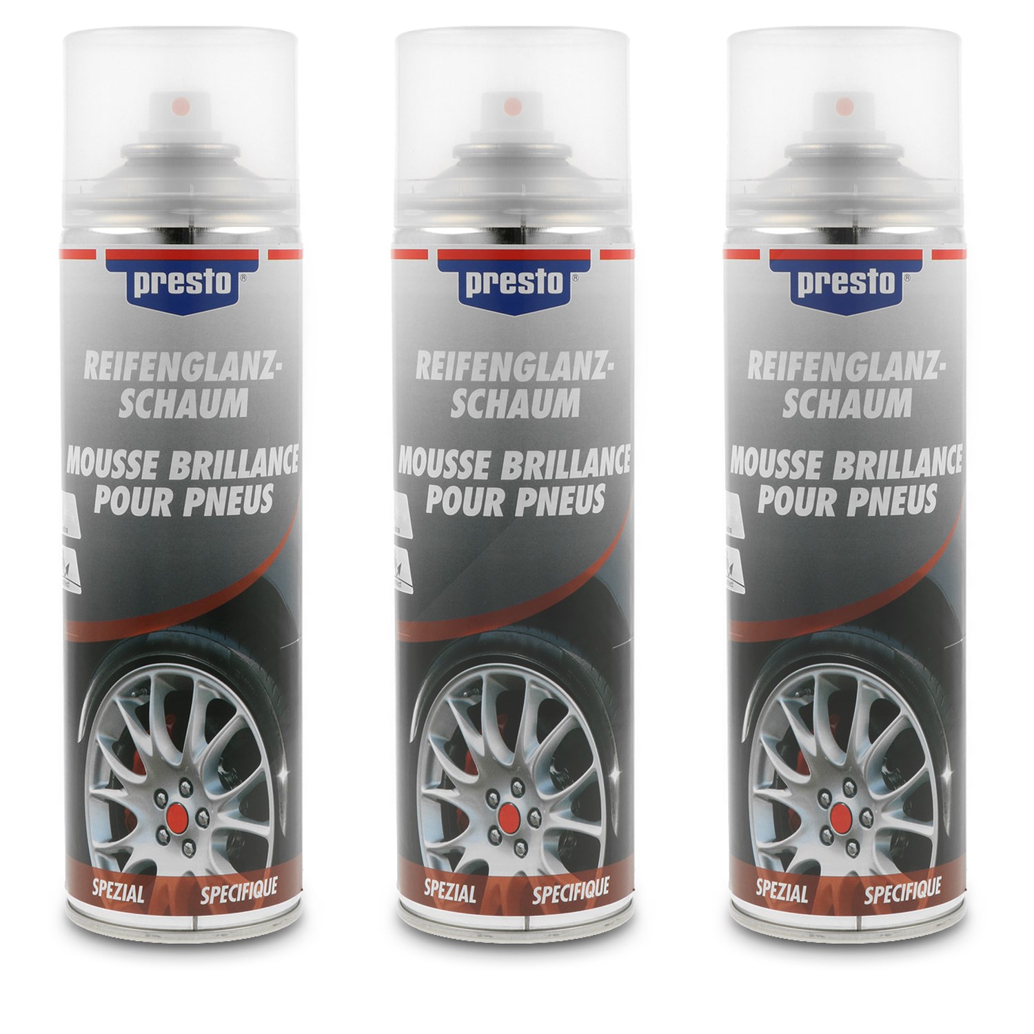 Presto 3x 500ml Reifenglanz-Schaum [Hersteller-Nr. 157189]