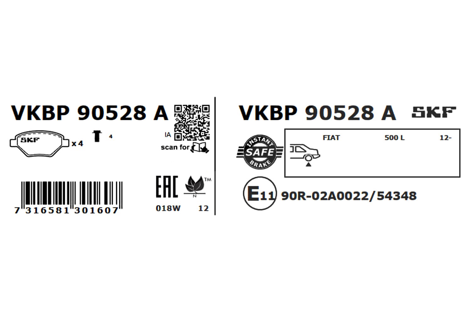 Skf Bremsbel?Ge Hinten Fiat 500L - Bild 7