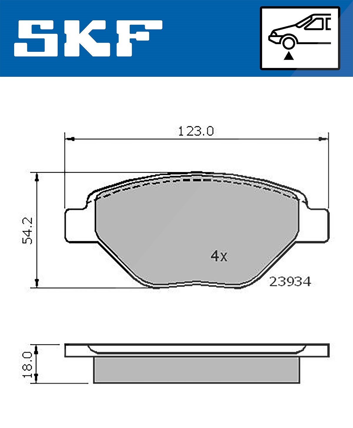 SKF VKBP80608 Bremsbelagsatz für Scheibenbremse Bremsbelagsatz für Renault - Bild 6