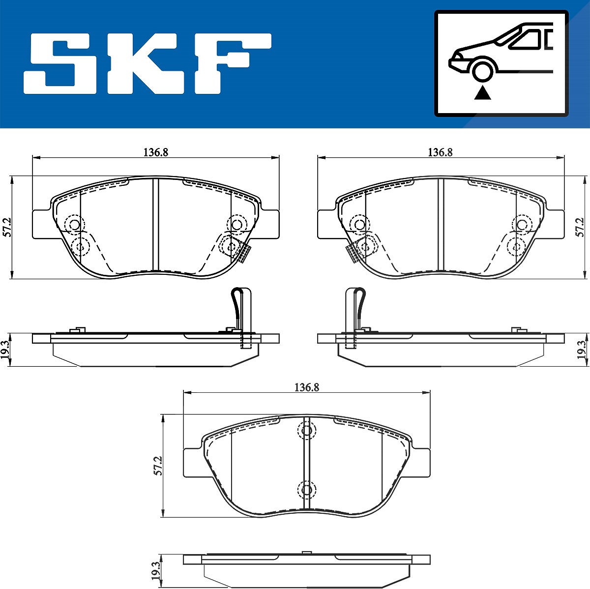 Skf Bremsbelagsatz, Scheibenbremse Vkbp 80280 A Für Opel Fiat - Bild 5
