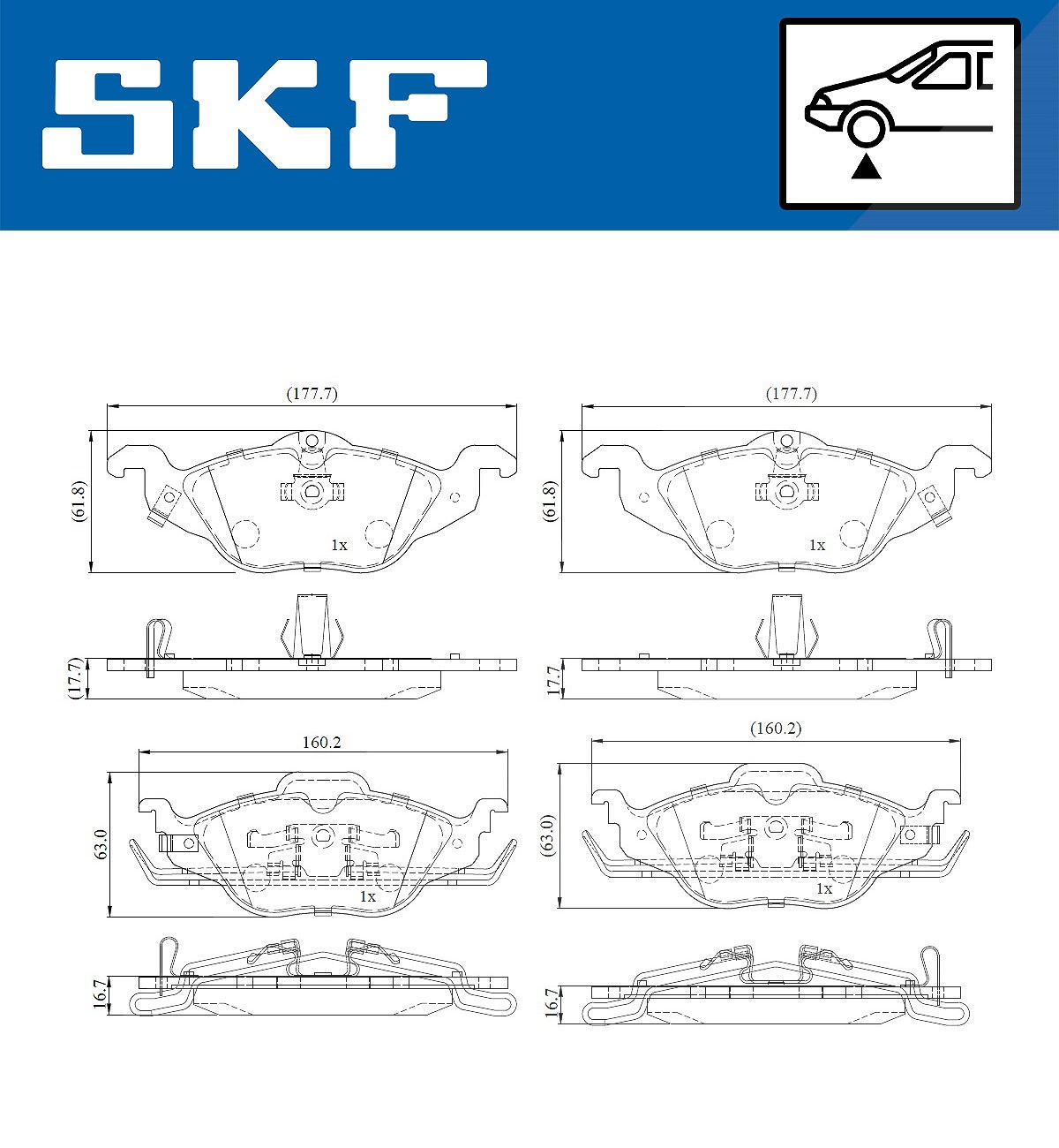 Skf Bremsbelagsatz, Scheibenbremse Vkbp 80158 A Für Opel Chevrolet - Bild 6