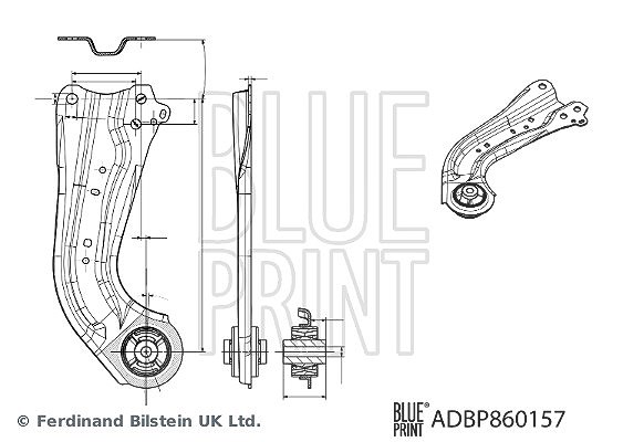 Querlenker Hinterachse rechts ADBP860157 BLUE PRINT für LEXUS SUZUKI TOYOTA - Bild 3