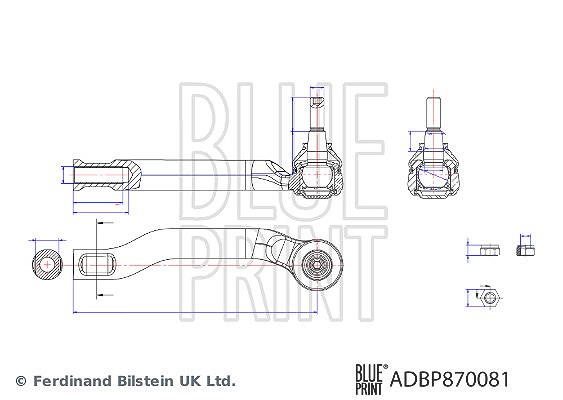 BLUE PRINT Spurstangenkopf Vorderachse links ADBP870081 für NISSAN - Bild 4
