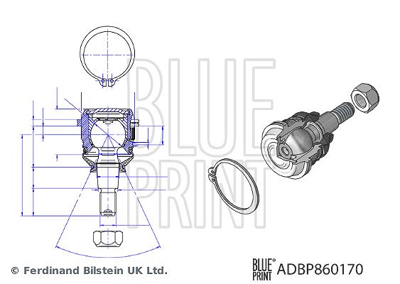 Blue Print Traggelenk Hyundai - Bild 4