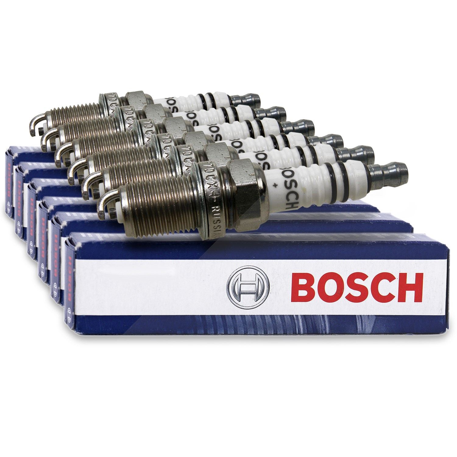 Bosch 6x Zündkerze FR7DCX+ [Hersteller-Nr. 0242235667] für Suzuki, Opel, Rover, Honda, Toyota, Nissan, Mazda