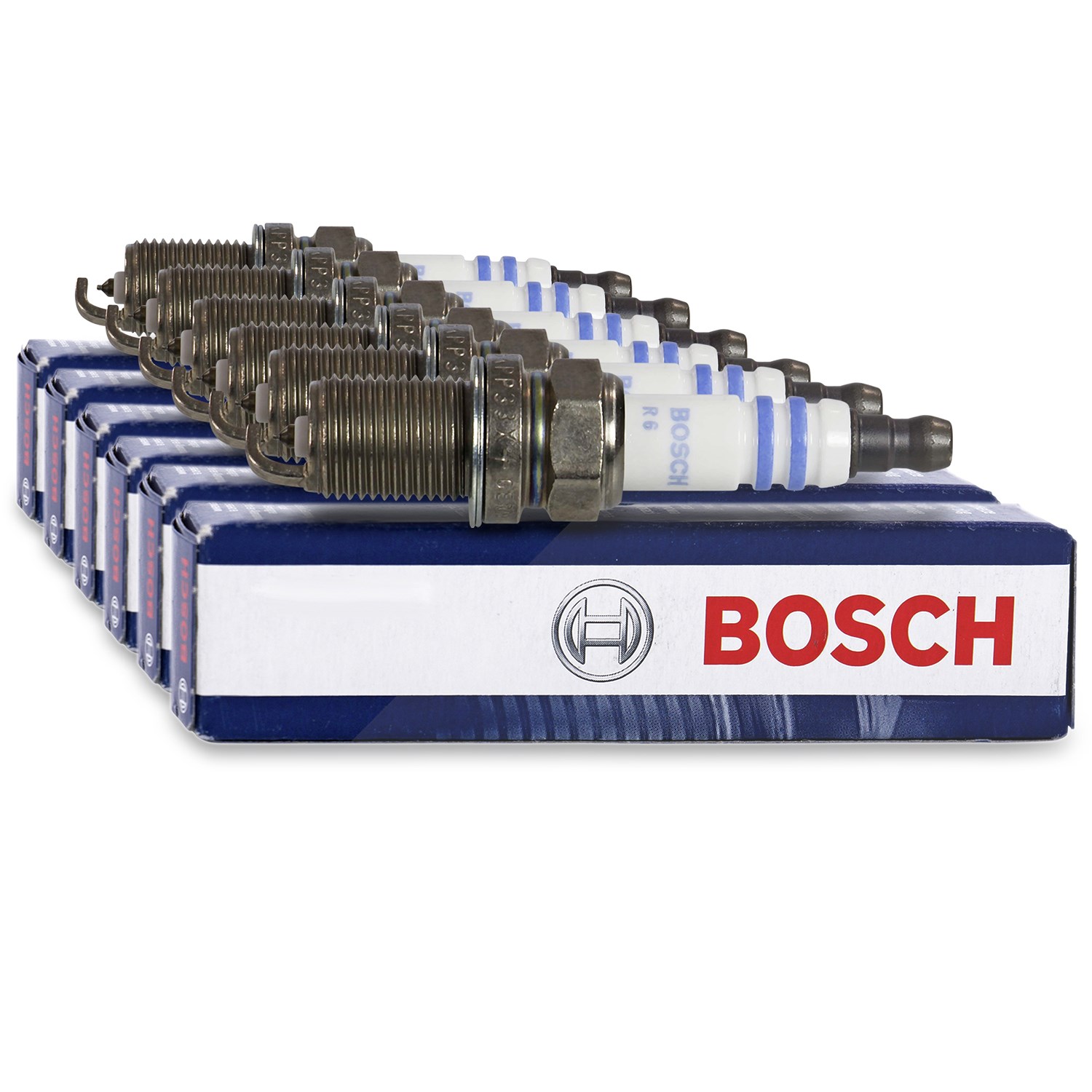 Bosch 6x Zündkerze Doppelplatin FR6KPP33X+ [Hersteller-Nr. 0242240649] für Subaru, Toyota, Mitsubishi, Renault, Honda, Nissan, Ford, Saab, Lexus, Chev