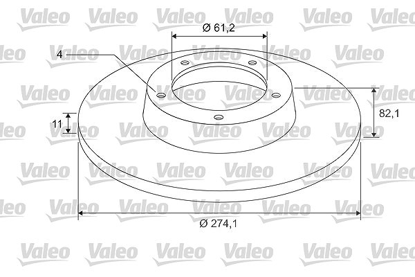Valeo Bremsscheibe [Hersteller-Nr. 675401] für Renault