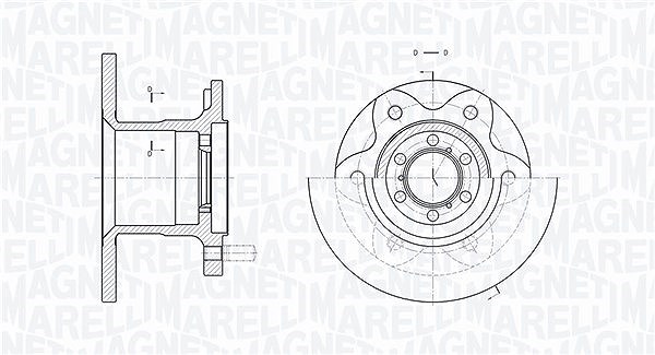 Magneti Marelli Bremsscheibe [Hersteller-Nr. 361302040219] für Iveco