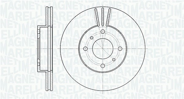Magneti Marelli Bremsscheibe [Hersteller-Nr. 361302040318] für Nissan