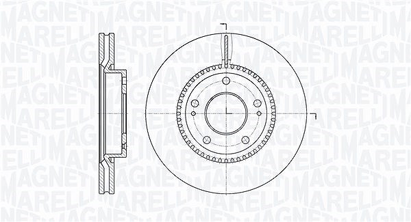 Magneti Marelli Bremsscheibe [Hersteller-Nr. 361302040310] für Hyundai, Kia
