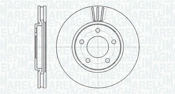 Magneti Marelli Bremsscheibe [Hersteller-Nr. 361302040306] für Chrysler, Dodge
