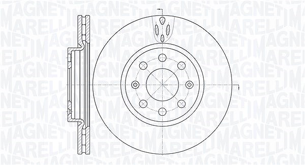 Magneti Marelli Bremsscheibe [Hersteller-Nr. 361302040236] für Fiat, Opel, Vauxhall