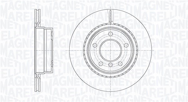 Magneti Marelli Bremsscheibe Hinterachse Belüftet [Hersteller-Nr. 361302040300] für BMW