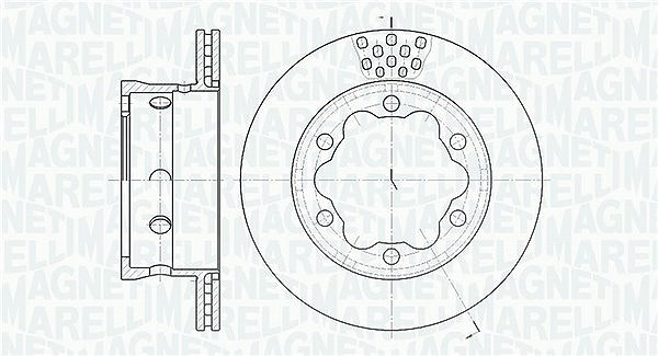 Magneti Marelli Bremsscheibe [Hersteller-Nr. 361302040298] für Mercedes-Benz, VW