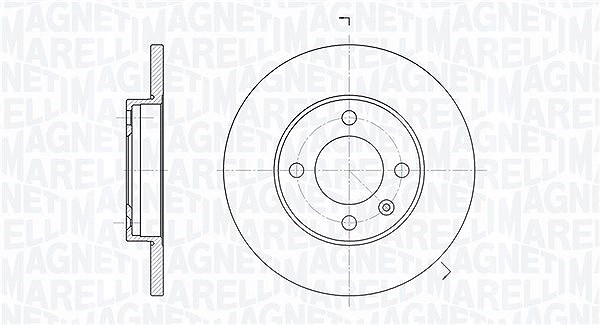 Magneti Marelli Bremsscheibe [Hersteller-Nr. 361302040193] für Audi, VW, Seat