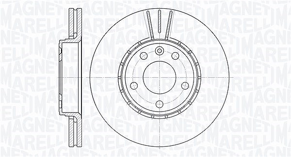 Magneti Marelli Bremsscheibe [Hersteller-Nr. 361302040164] für Nissan, Opel, Vauxhall, Renault