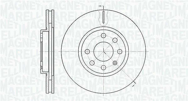 Magneti Marelli Bremsscheibe [Hersteller-Nr. 361302040190] für Opel, Vauxhall
