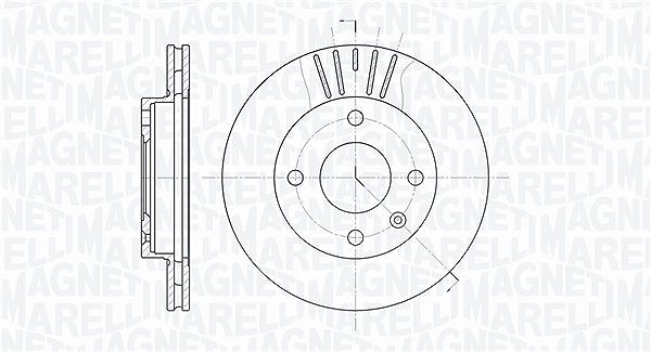 Magneti Marelli Bremsscheibe [Hersteller-Nr. 361302040226] für Ford, Mazda