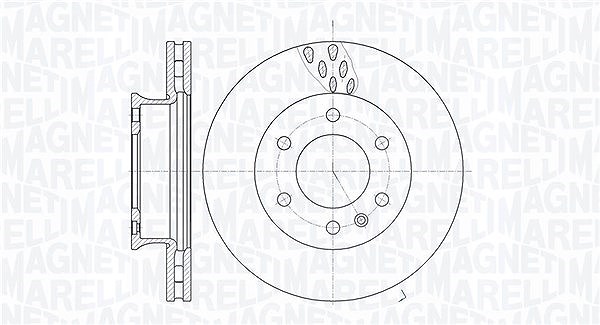 Magneti Marelli Bremsscheibe [Hersteller-Nr. 361302040280] für Mercedes-Benz, VW