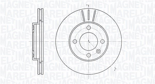 Magneti Marelli Bremsscheibe [Hersteller-Nr. 361302040268] für VW, Seat, Audi