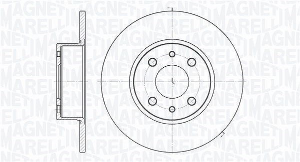 Magneti Marelli Bremsscheibe [Hersteller-Nr. 361302040187] für Chrysler, Lancia, Alfa Romeo, Fiat