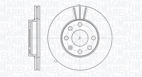 Magneti Marelli Bremsscheibe [Hersteller-Nr. 361302040264] für Daewoo, Chevrolet