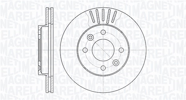 Magneti Marelli Bremsscheibe [Hersteller-Nr. 361302040262] für Renault, Nissan