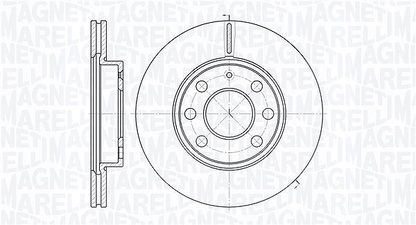 Magneti Marelli Bremsscheibe [Hersteller-Nr. 361302040184] für Opel, Vauxhall