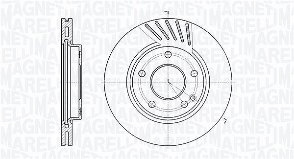 Magneti Marelli Bremsscheibe [Hersteller-Nr. 361302040214] für Mercedes-Benz
