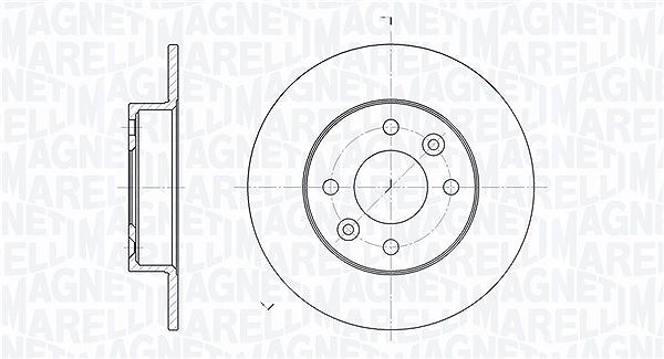 Magneti Marelli Bremsscheibe [Hersteller-Nr. 361302040183] für Renault