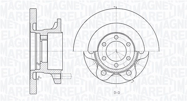 Magneti Marelli Bremsscheibe [Hersteller-Nr. 361302040157] für Iveco